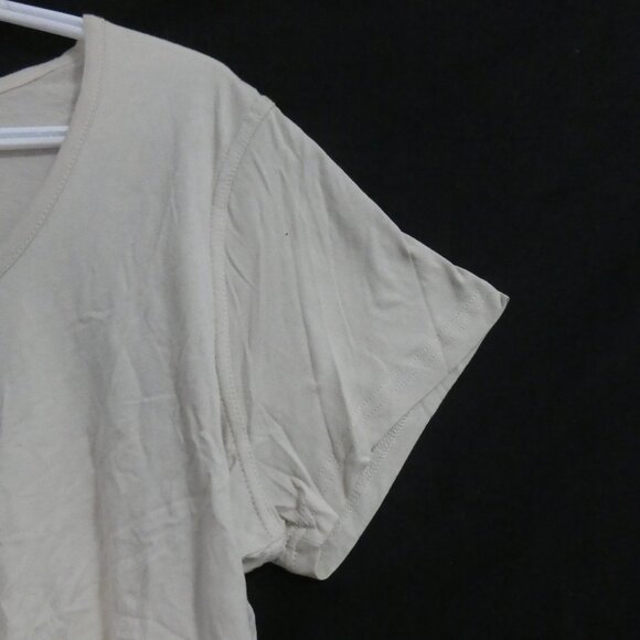 OLEG CASSINI SPORT | xl - extra large | Beige Short Sleeve Scoop Neck Blouse - Picture 5 of 15